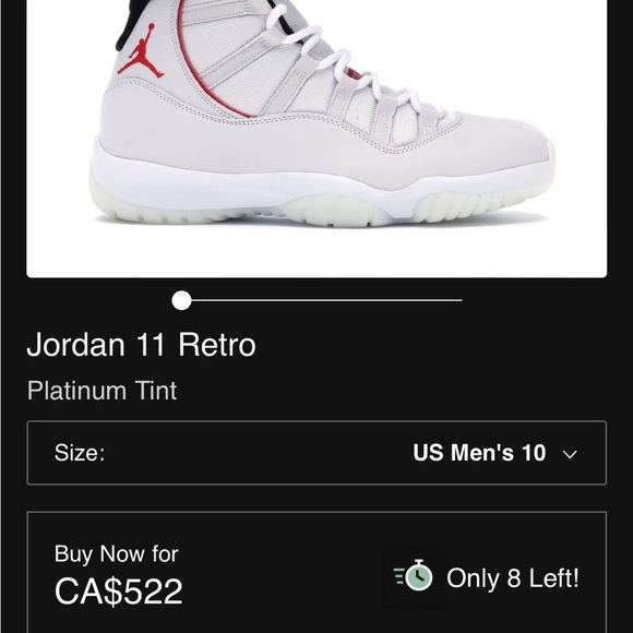 Authentic Jordan 11 platinum tint - Picture 7 of 7